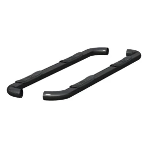 Aries 3-inch black step bars for 2009 to 2014 Ford F150 crew cab accessories, available at Scorpion Truck Stuff in Edmonton, Canada.