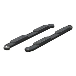 Aries 4-inch black step bars for chevy and gmc ext cab truck accessories available at Scorpion Truck Stuff in Edmonton, Canada