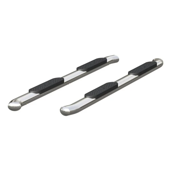 Aries 4-inch stainless step bars for 2019 to 2025 Chevy 1500 and 2020-2025 GMC Heavyduty crew cab running boards accessories, available at Scorpion Truck Stuff in Edmonton, Canada